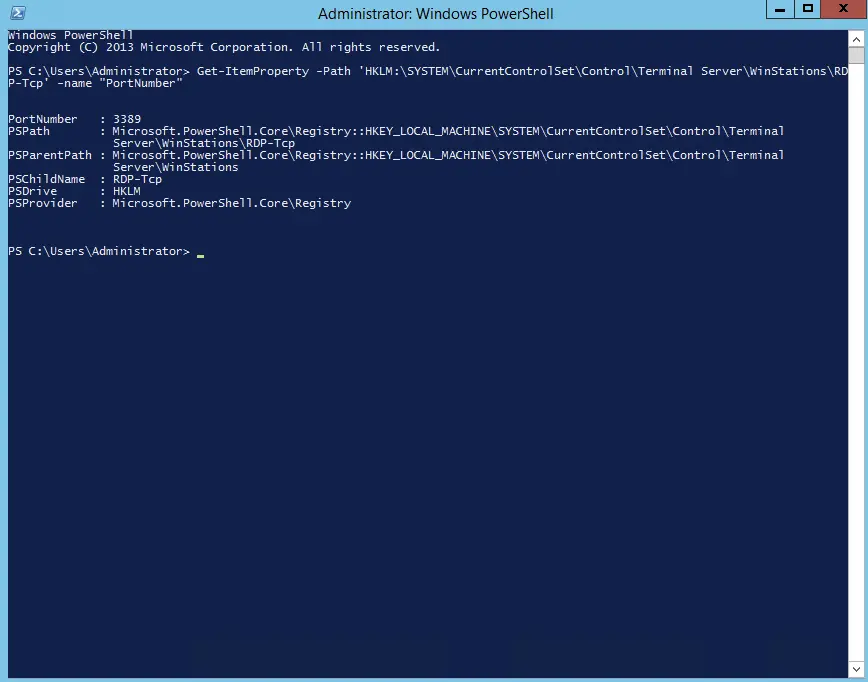 Lệnh powershell để đổi port RDP nhanh chóng